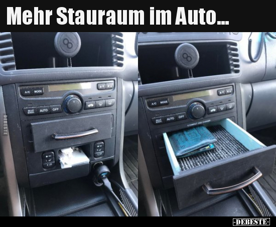 Mehr Stauraum im Auto...