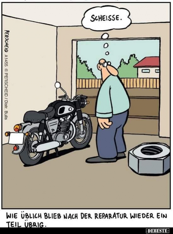 Wie üblich blieb nach der Reparatur wieder ein Teil.. DEBESTE.de