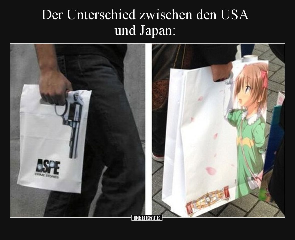 Der Unterschied zwischen den USA und Japan