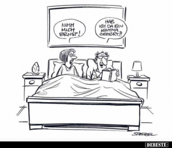 Nimm mich ernst!

Hab ich da ein Komma gehört?!