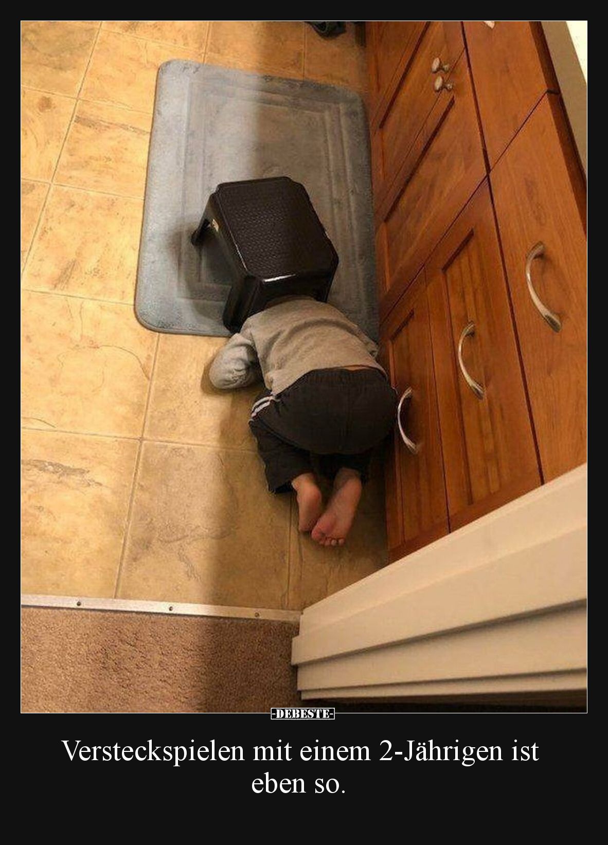 Versteckspielen mit einem 2-Jährigen ist eben so... - Lustige Bilder | DEBESTE.de