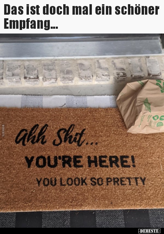 Das ist doch mal ein schöner Empfang...