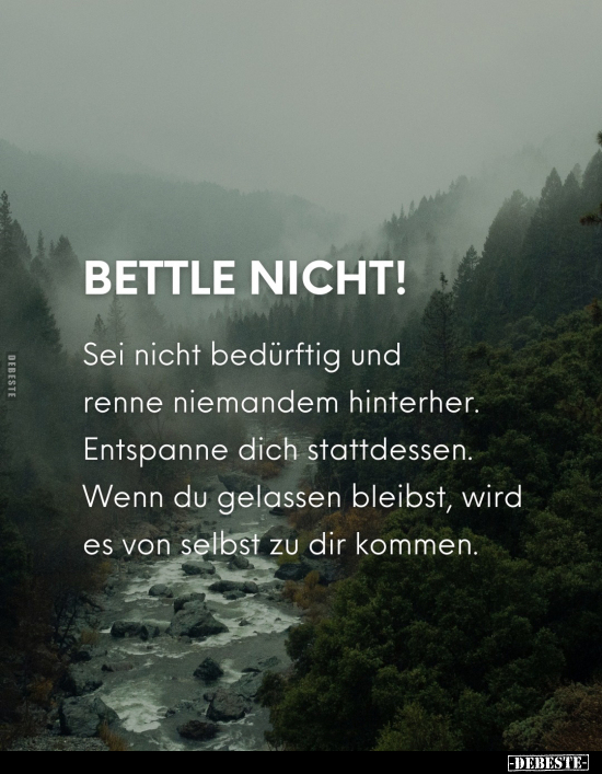 Bettle nicht! Sei nicht bedürftig.. - Lustige Bilder | DEBESTE.de