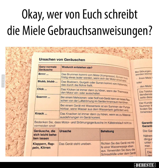 Okay, wer von Euch schreibt die Miele.. - Lustige Bilder | DEBESTE.de