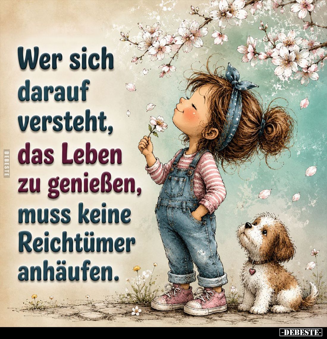 Wer sich darauf versteht, das Leben zu genießen, muss keine Reichtümer anhäufen.