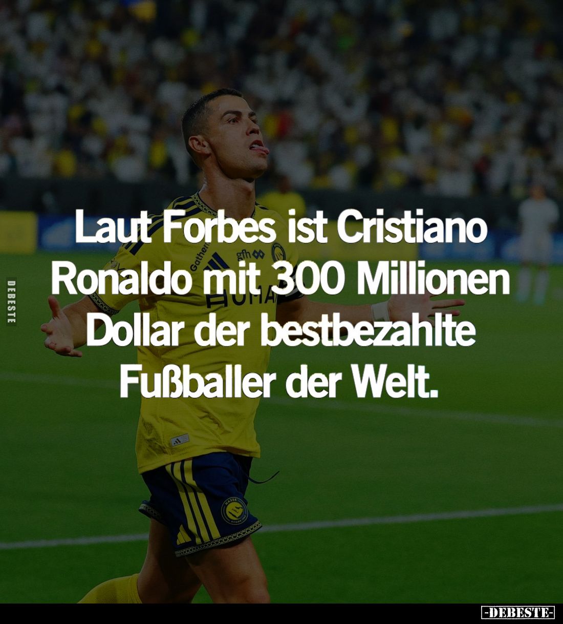 Laut Forbes ist Cristiano Ronaldo mit 300 Millionen Dollar der bestbezahlte Fußballer der Welt.