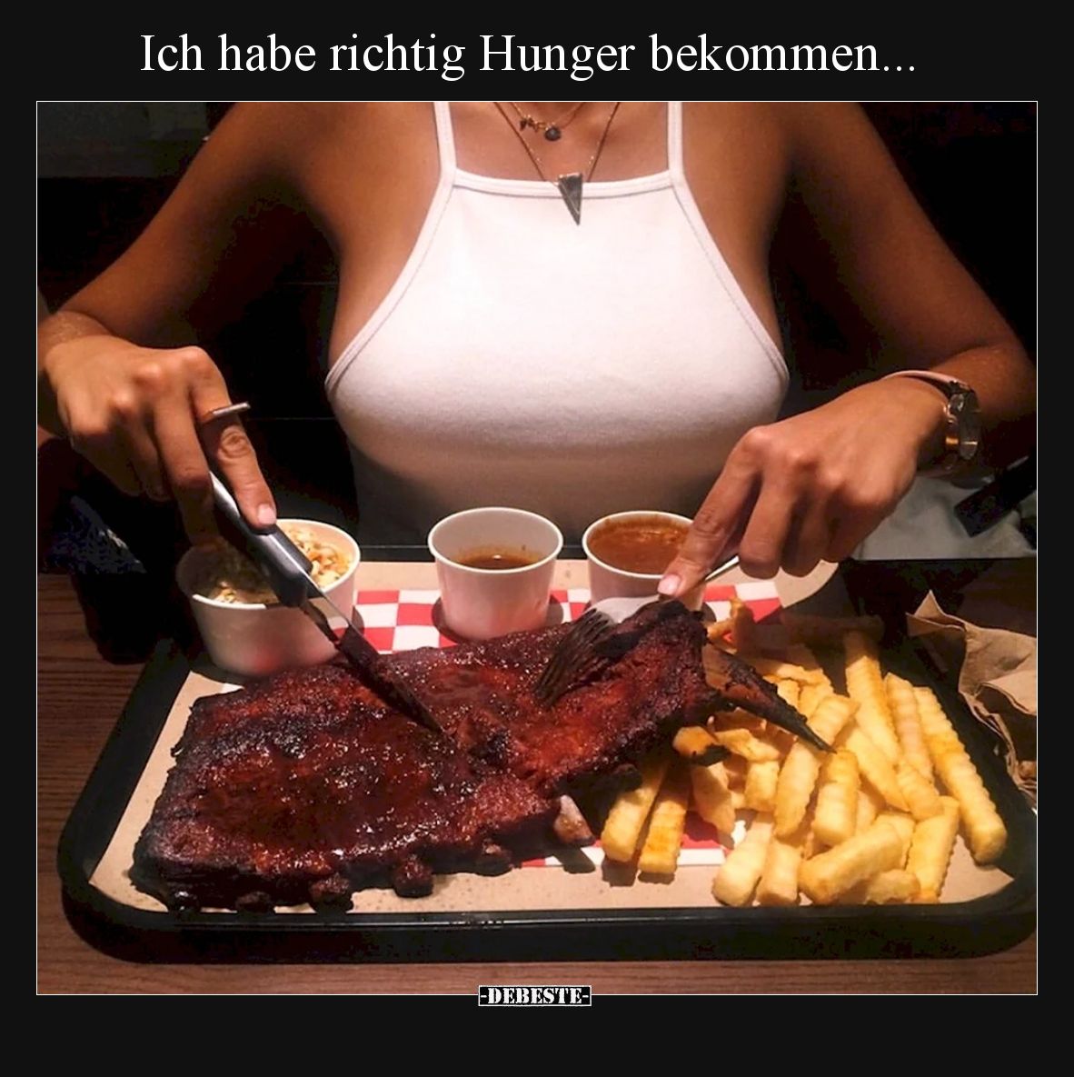 Ich habe richtig Hunger bekommen.