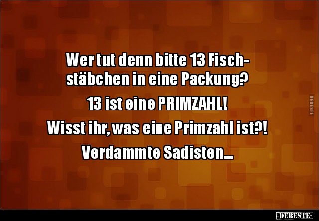 Wer tut denn bitte 13 Fisch- stäbchen in eine Packung? 13.. - Lustige Bilder | DEBESTE.de