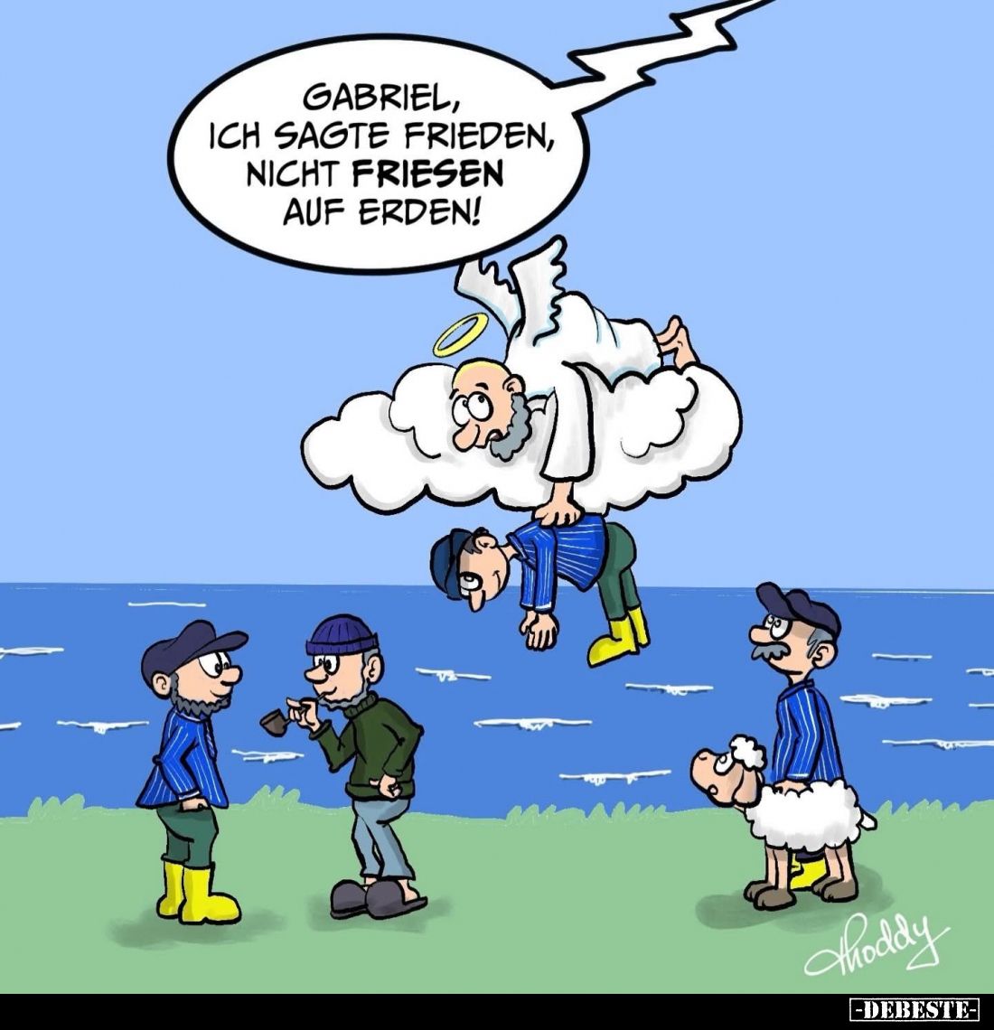 Gabriel, ich sagte Frieden, nicht Friesen auf Erden!.. - Lustige Bilder | DEBESTE.de