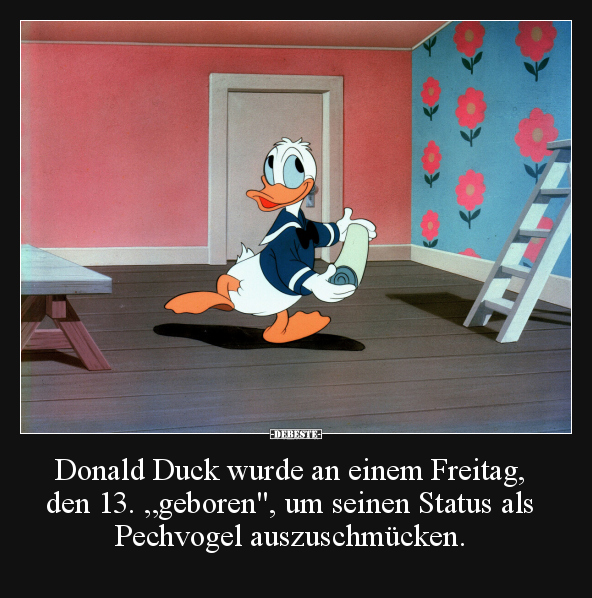 Donald Duck wurde an einem Freitag, den 13. "geboren", um.. - Lustige Bilder | DEBESTE.de