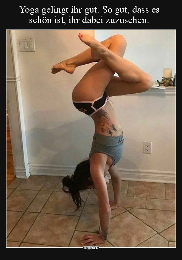 Yoga gelingt ihr gut. So gut, dass es schön ist, ihr dabei..