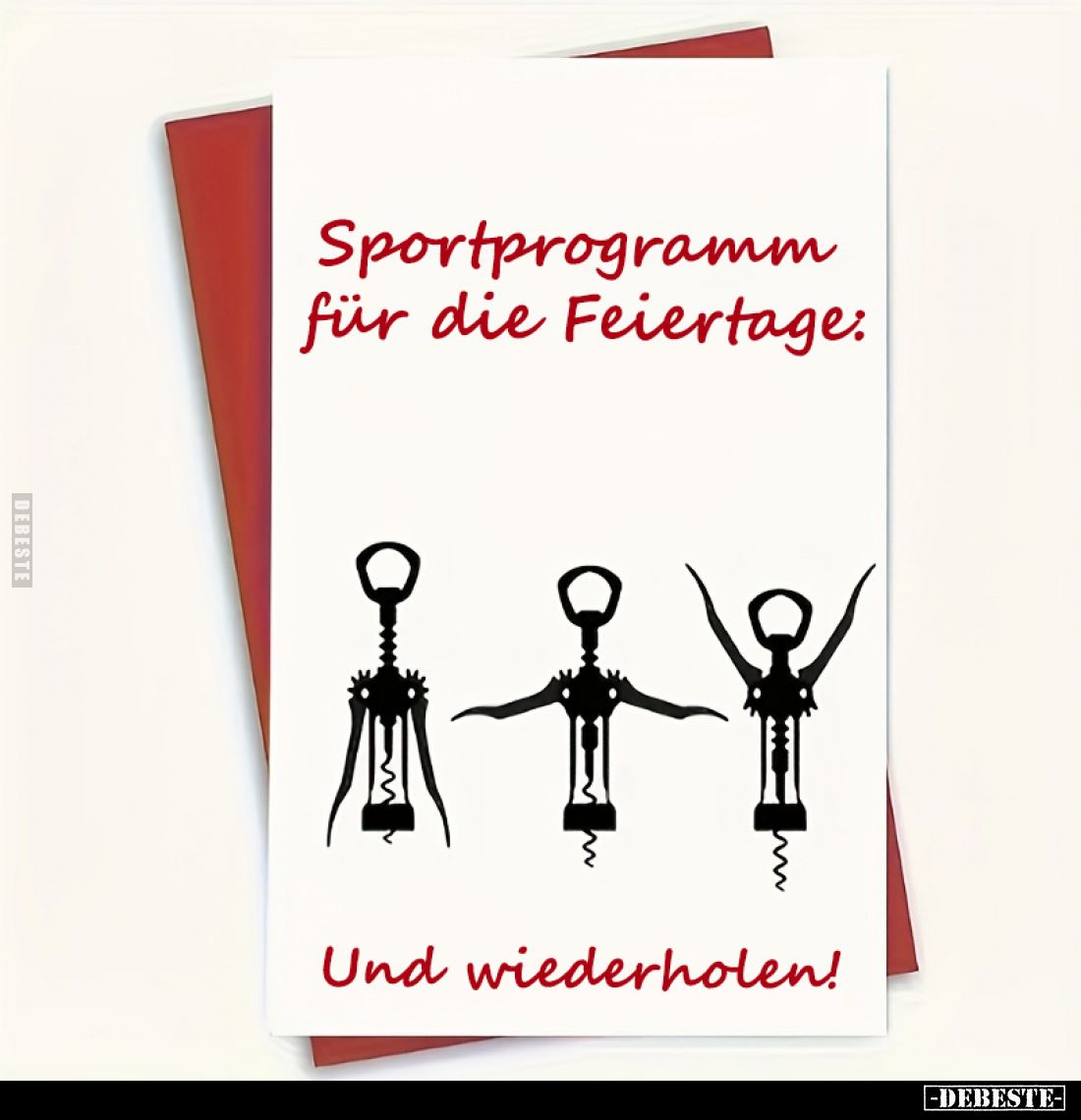 Sportprogramm für die Feiertage:
Und wiederholen.