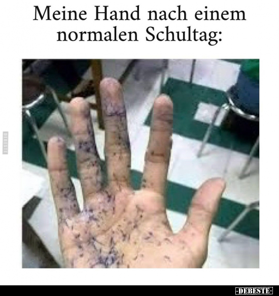 Meine Hand nach einem normalen Schultag.. - Lustige Bilder | DEBESTE.de
