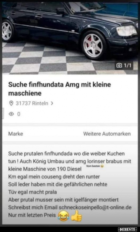 Suche finfhundata Amg mit kleine maschiene.. - Lustige Bilder | DEBESTE.de