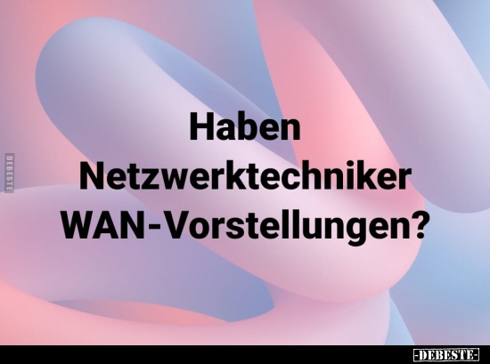 Haben Netzwerktechniker WAN- Vorstellungen?..