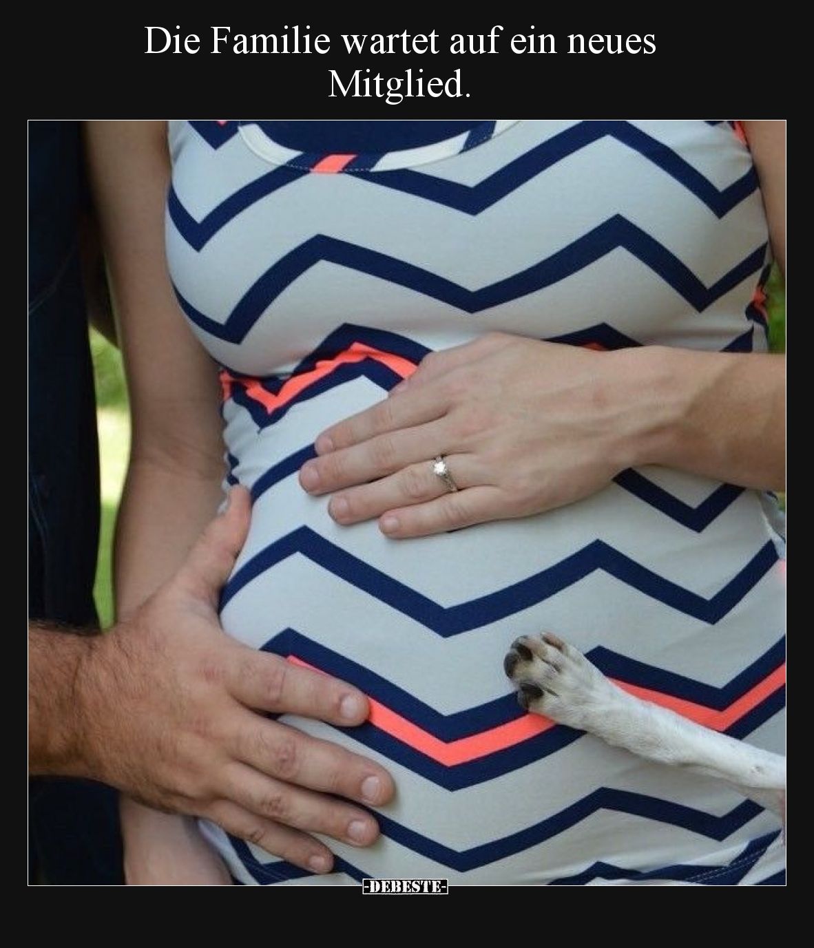 Die Familie wartet auf ein neues Mitglied.