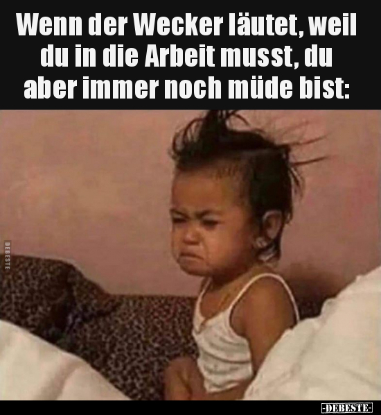 Wenn, Wecker, Arbeit, Noch Müde, Müde