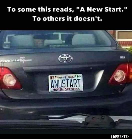 To some this reads, "A New Start." To others it doesn't.