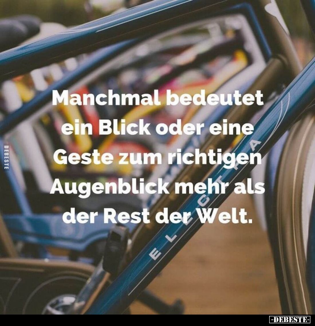 Manchmal bedeutet ein Blick oder eine Geste zum richtigen Augenblick mehr als der Rest der Welt.