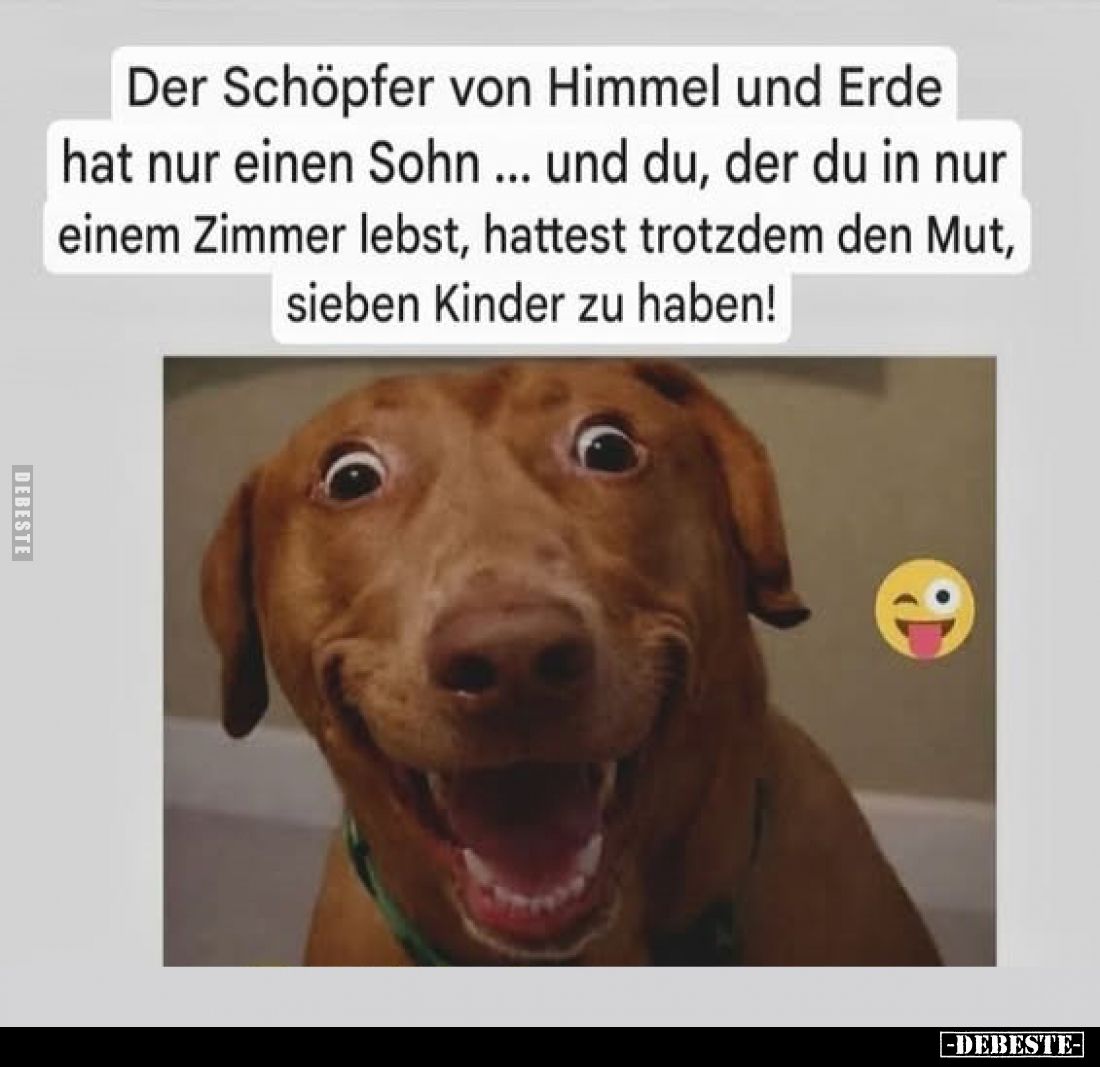 Der Schöpfer von Himmel und Erde hat nur einen Sohn... - Lustige Bilder | DEBESTE.de