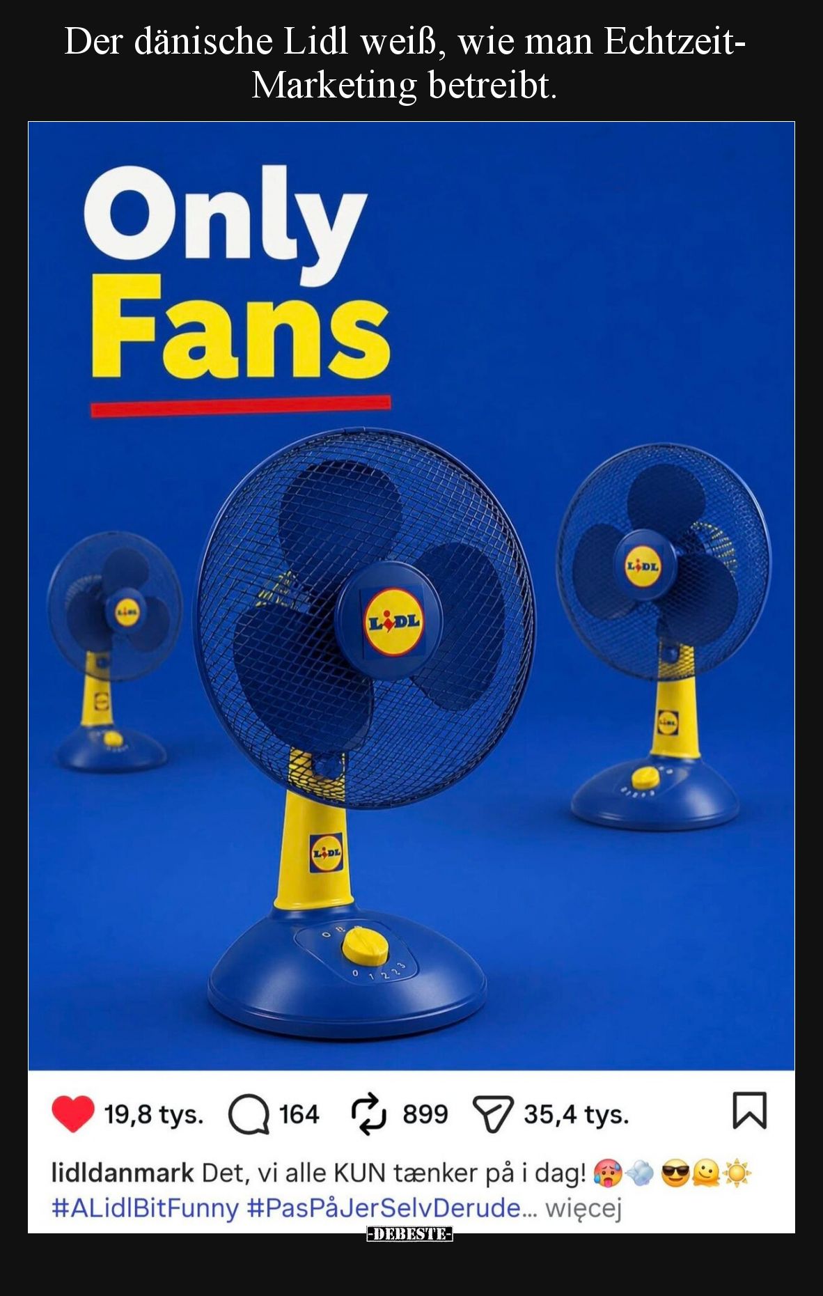 Der dänische Lidl weiß, wie man Echtzeit-Marketing betreibt.