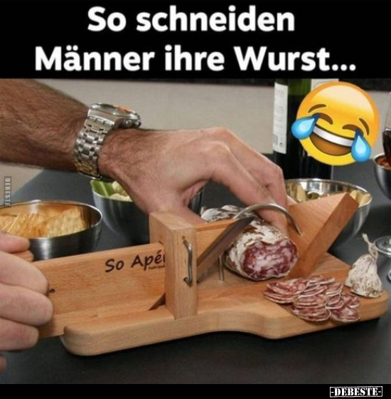 So schneiden Männer ihre Wurst... - Lustige Bilder | DEBESTE.de