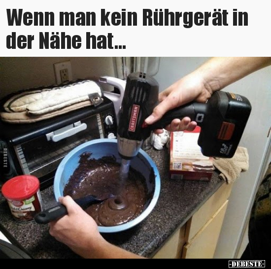 Wenn man kein Rührgerät in der Nähe hat... - Lustige Bilder | DEBESTE.de