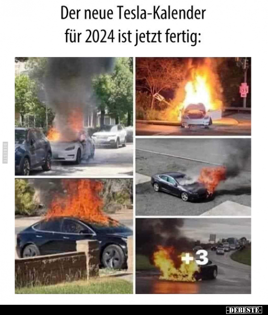 Der neue Tesla-Kalender für 2024 ist jetzt fertig.. - Lustige Bilder | DEBESTE.de