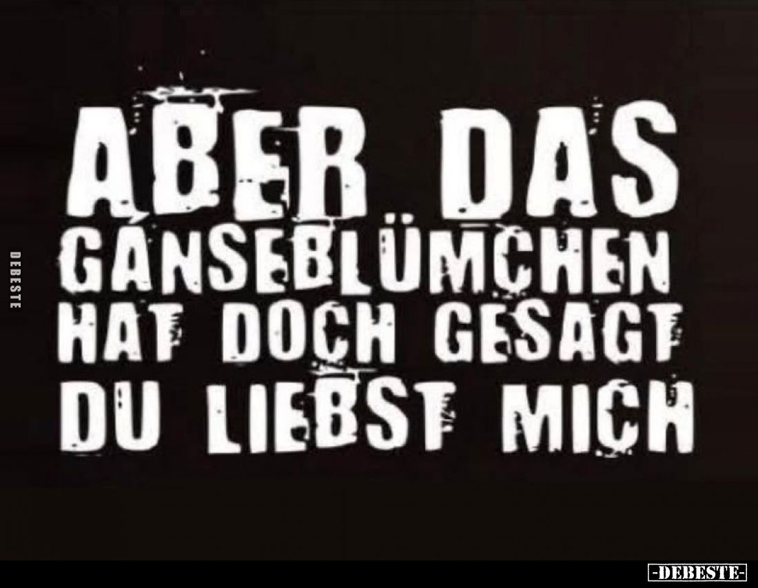 Aber das Gänseblümchen hat doch gesagt du liebst mich
