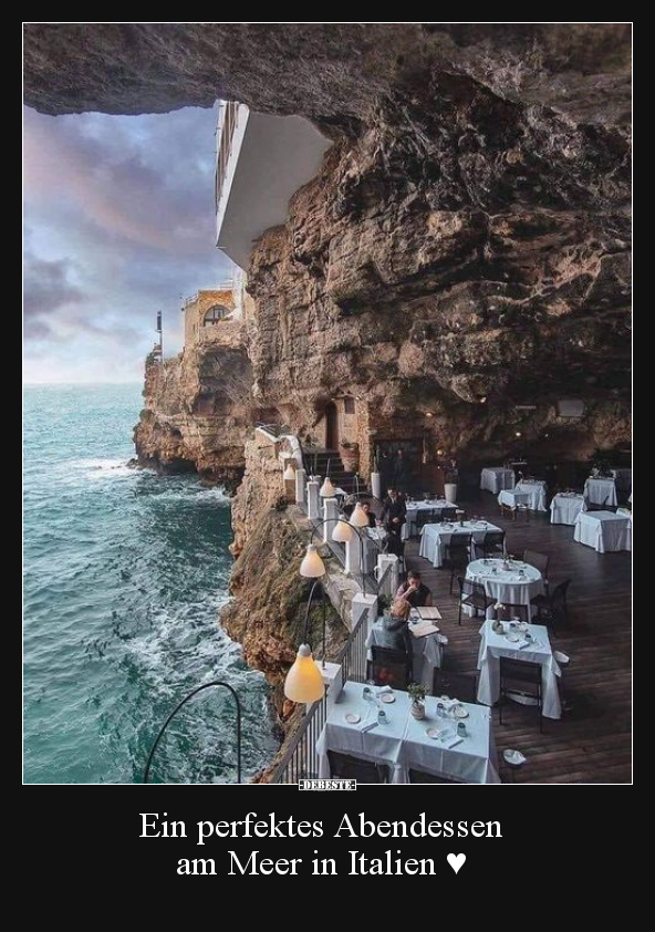 Ein perfektes Abendessen am Meer in Italien ♥.. - Lustige Bilder | DEBESTE.de