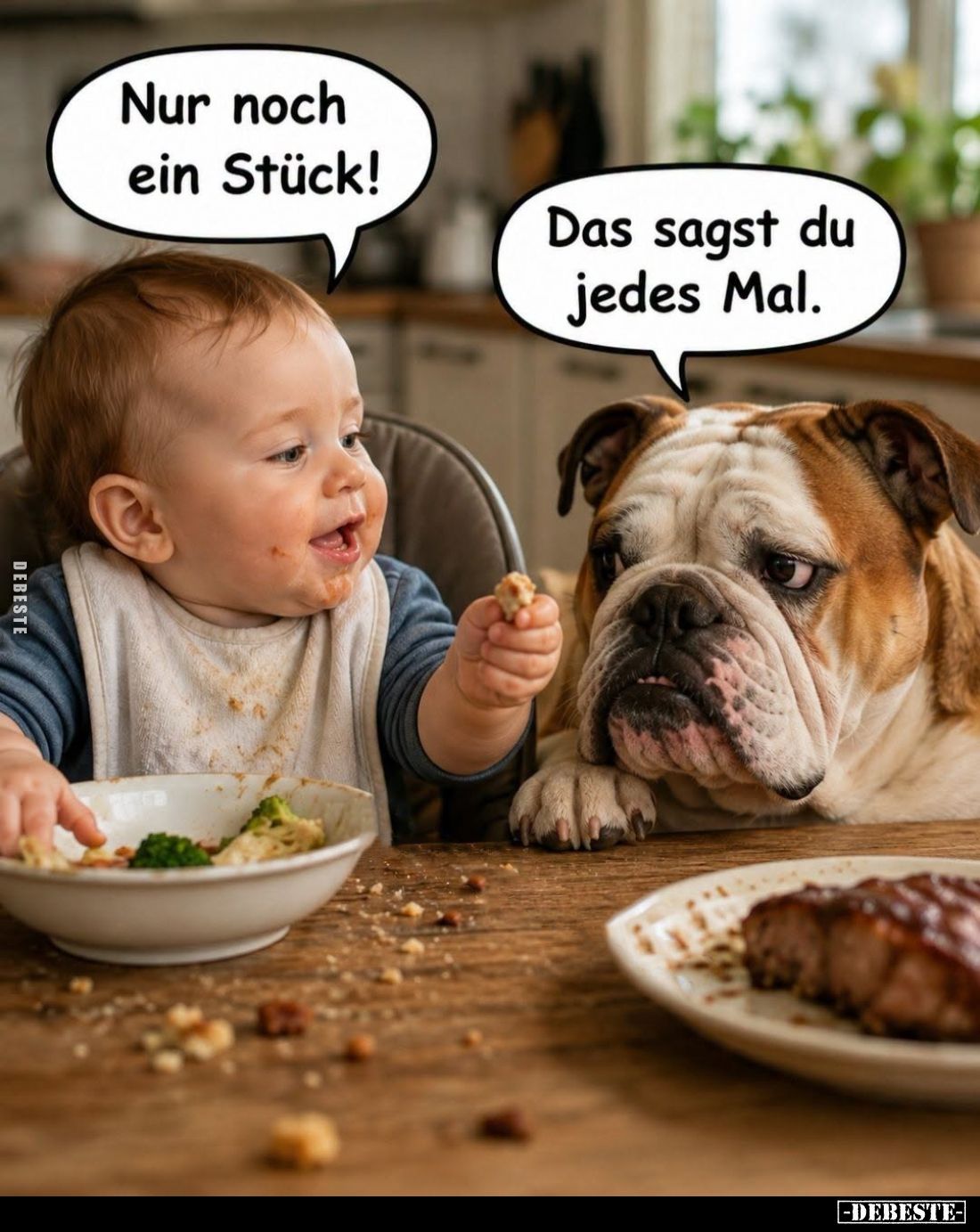 Nur noch ein Stück! -
Das sagst du jedes Mal.