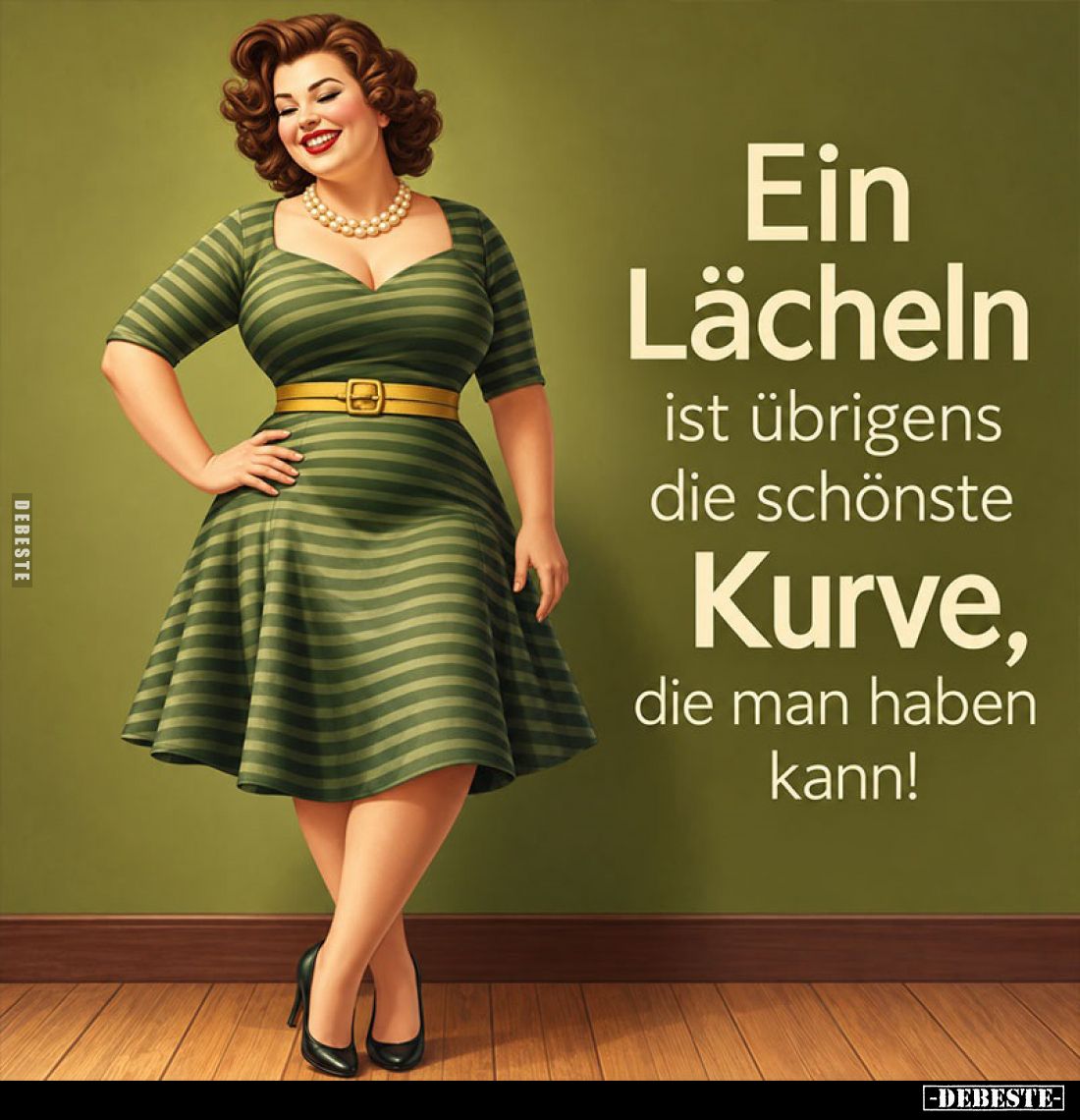 Ein Lächeln ist übrigens die schönste Kurve, die man haben kann!
