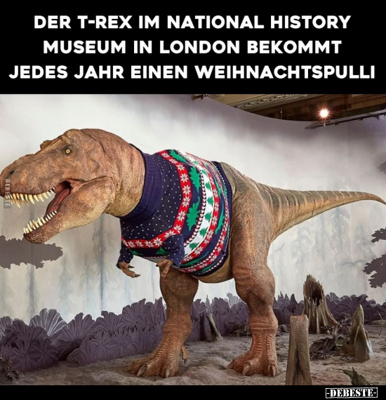 Der T-Rex im National History Museum in London bekommt.. - Lustige Bilder | DEBESTE.de