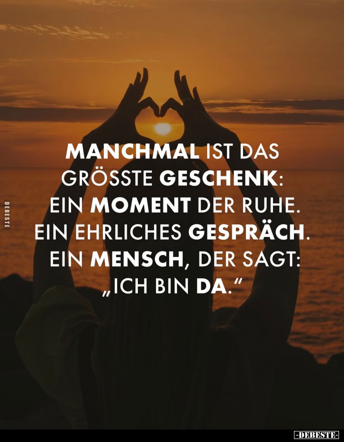 Manchmal ist das größte Geschenk: Ein Moment der Ruhe. Ein ehrliches Gespräch. Ein Mensch, der sagt: "Ich bin da."