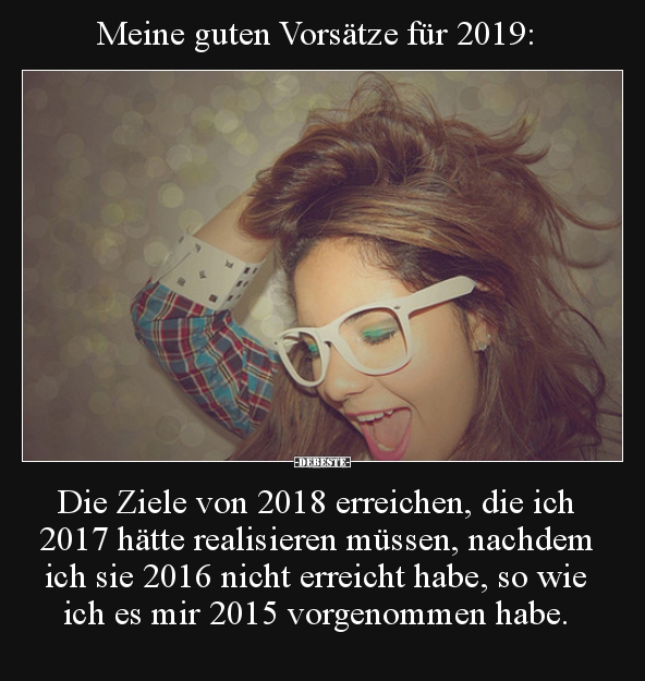 Meine guten Vorsätze für 2019: - Lustige Bilder | DEBESTE.de