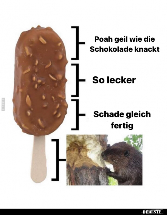 Poah geil wie die Schokolade knackt. - So lecker.. - Lustige Bilder | DEBESTE.de