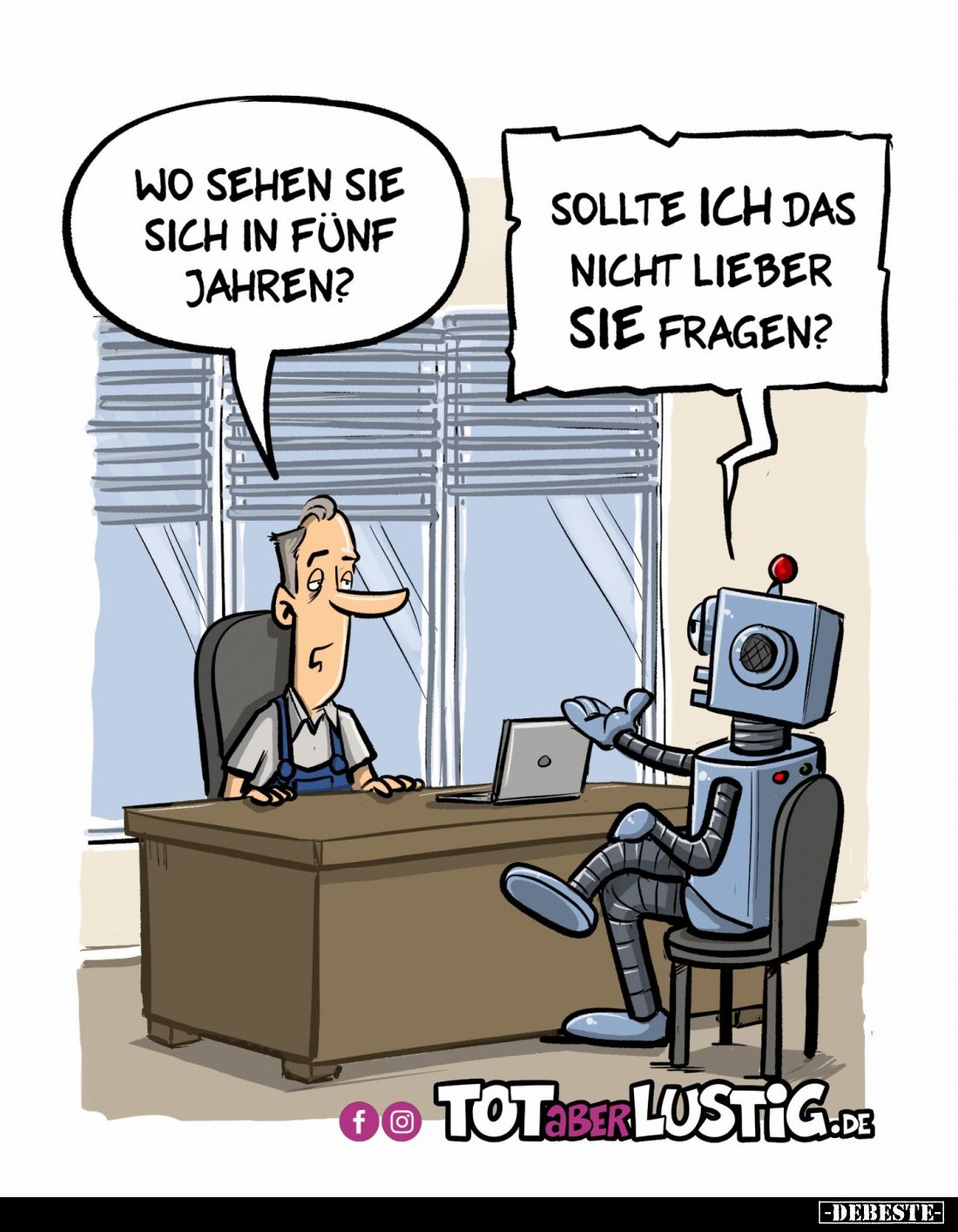 Wo sehen Sie sich in fünf Jahren?
Sollte ich das nicht lieber Sie fragen?