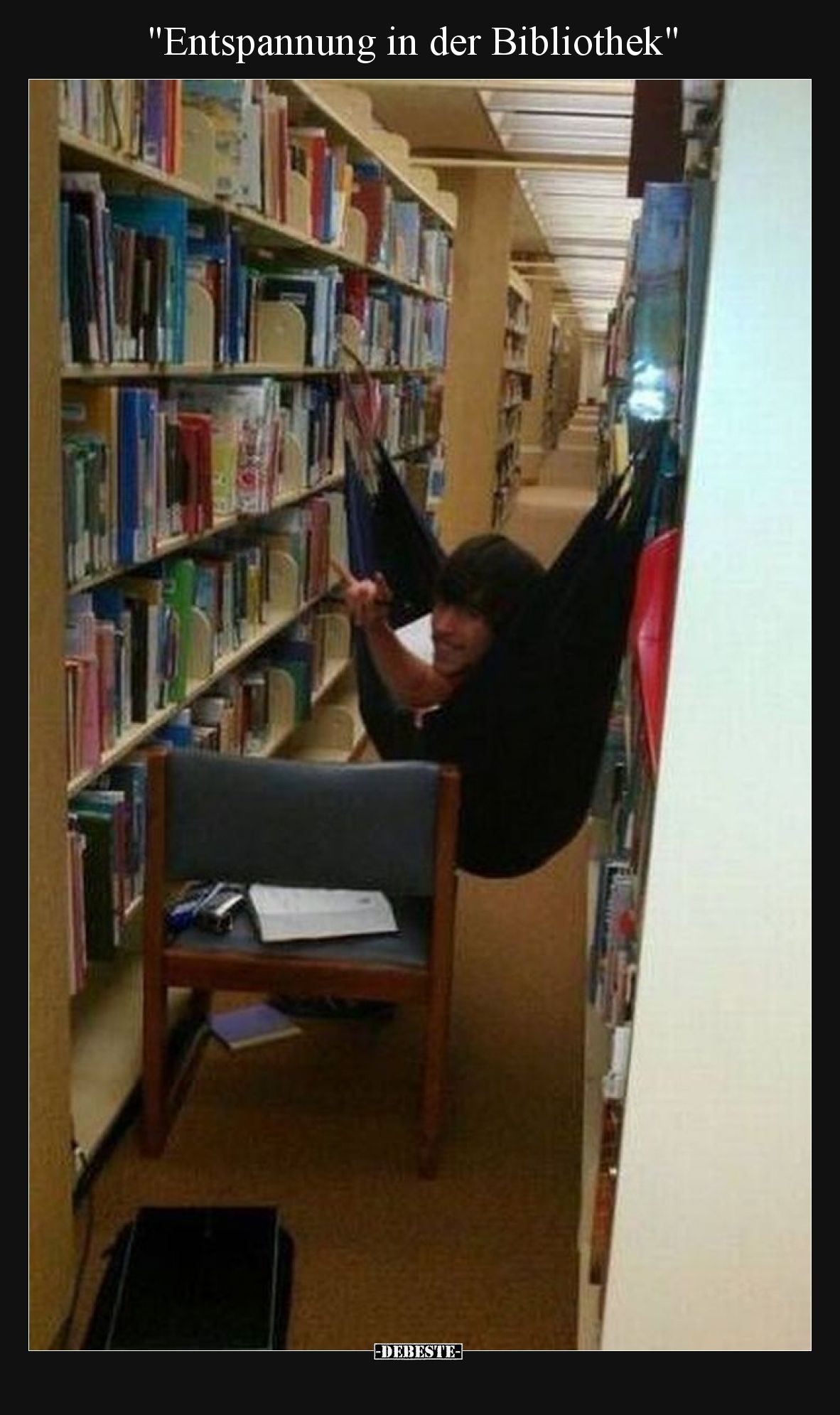 Entspannung in der Bibliothek