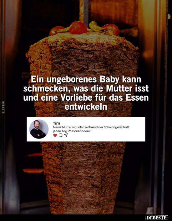 Ein ungeborenes Baby kann schmecken, was die Mutter isst.. - Lustige Bilder | DEBESTE.de