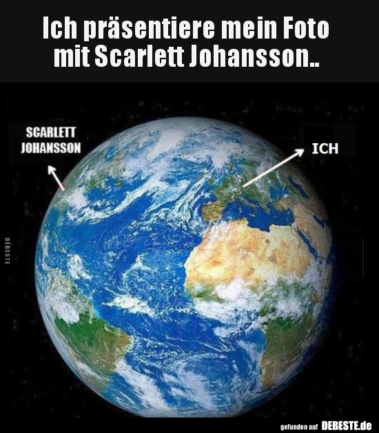 Ich präsentiere mein Foto mit Scarlett Johansson.. - Lustige Bilder | DEBESTE.de