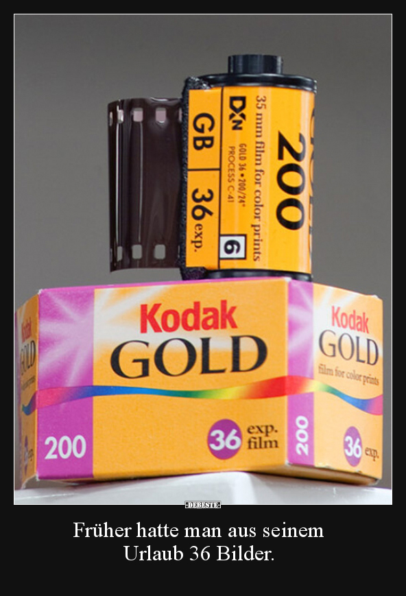 Früher hatte man aus seinem Urlaub 36 Bilder...