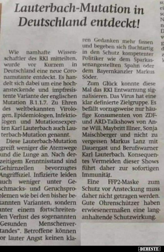 Lauterbach-Mutation in Deutschland entdeckt!..