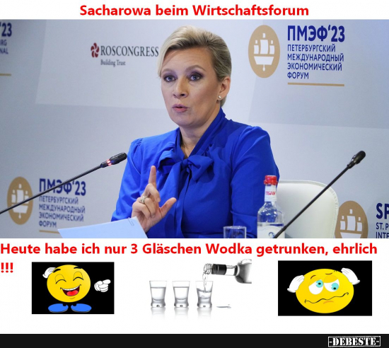 Putins Schnapstante spricht beim Wirtschaftsforum - Lustige Bilder | DEBESTE.de