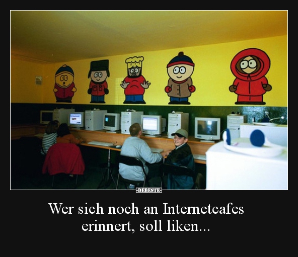 Wer sich noch an Internetcafes erinnert, soll liken...