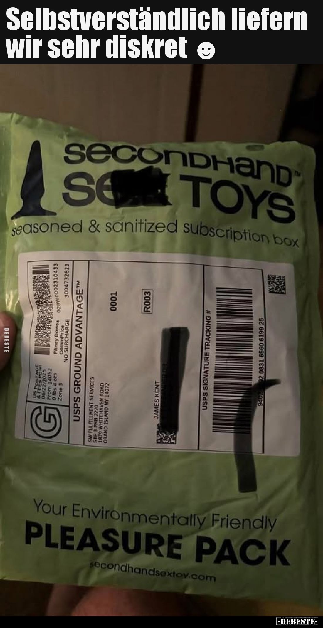 Selbstverständlich liefern wir sehr diskret.