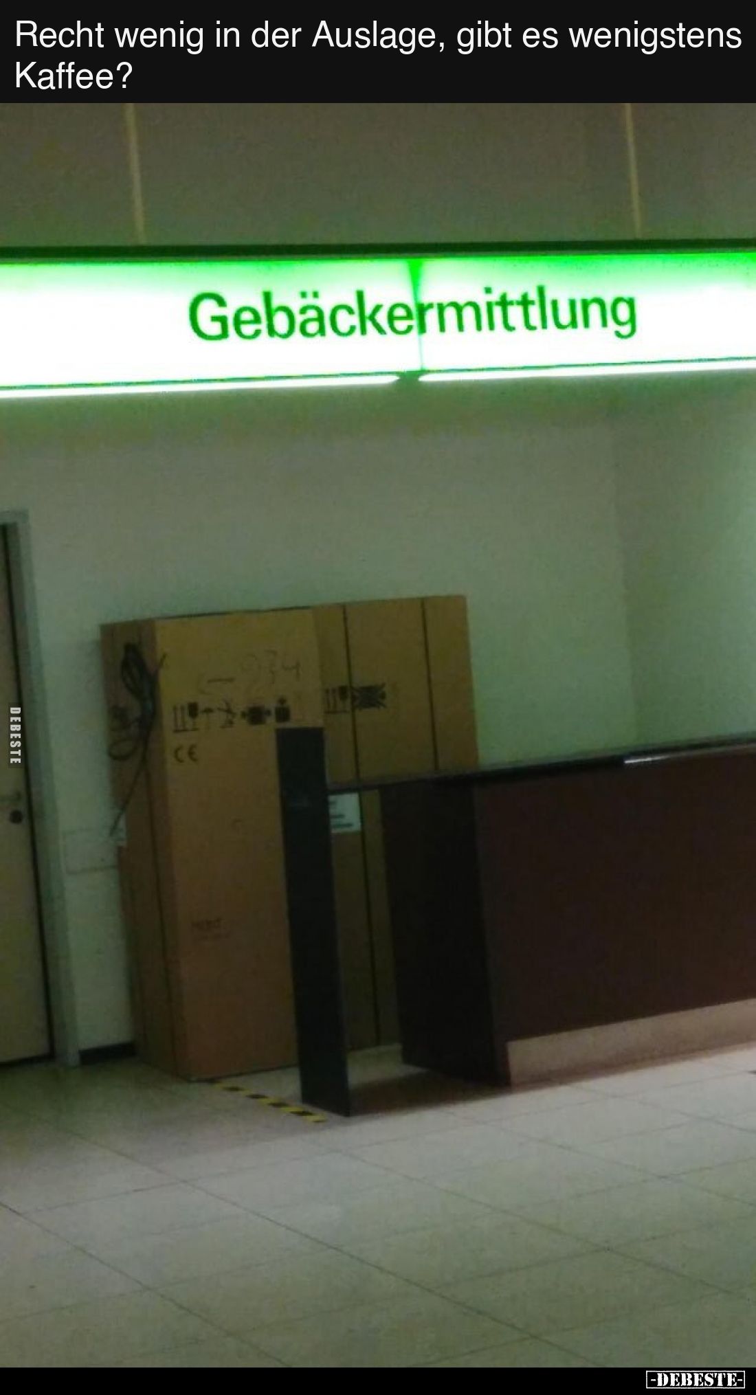 Recht wenig in der Auslage, gibt es wenigstens Kaffee?.. - Lustige Bilder | DEBESTE.de