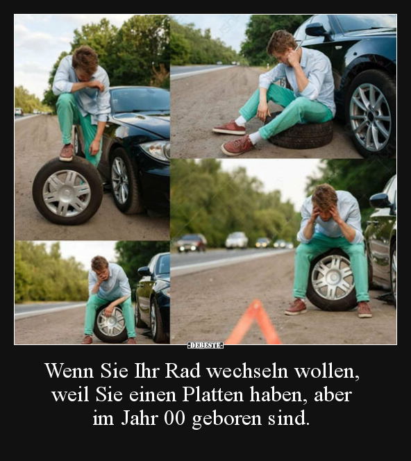 Wenn Sie Ihr Rad wechseln wollen, weil Sie einen Platten.. - Lustige Bilder | DEBESTE.de
