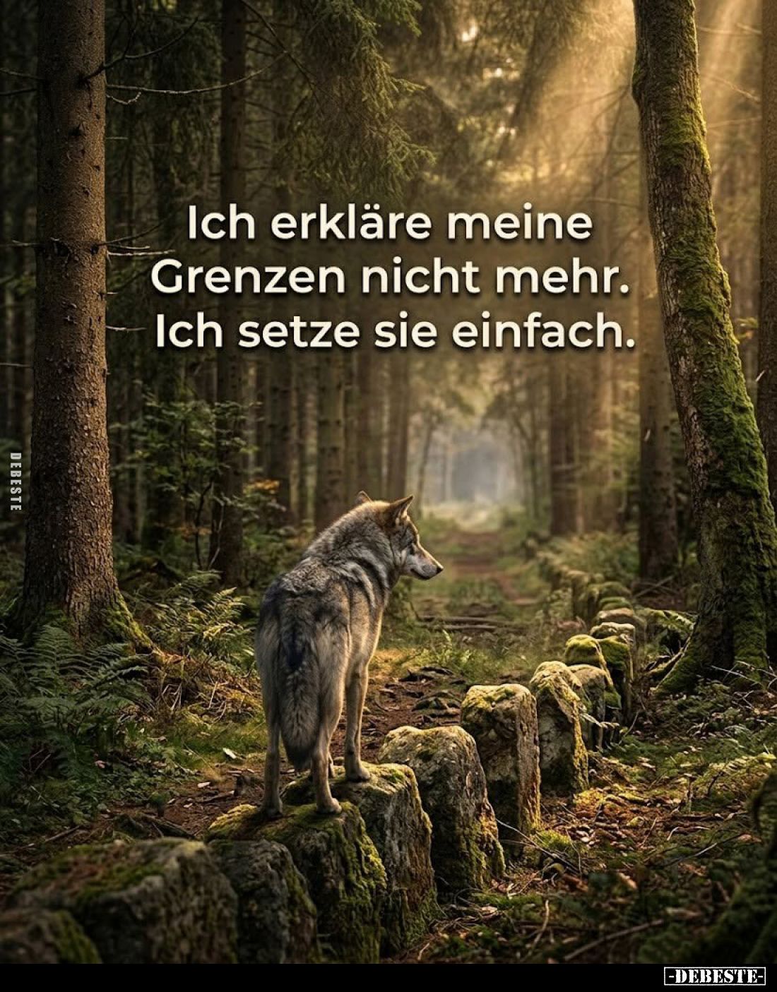 Ich erkläre meine Grenzen nicht mehr.
Ich setze sie einfach.