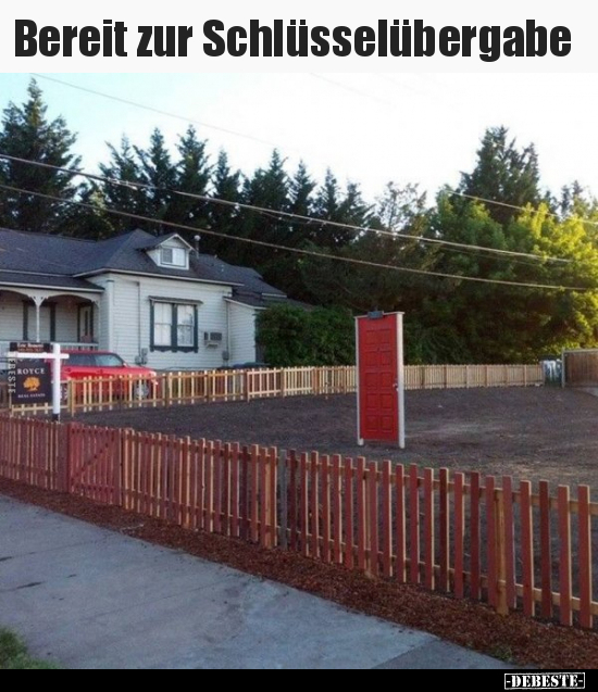 Bereit zur Schlüsselübergabe..