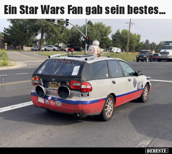 Ein Star Wars Fan gab sein bestes... - Lustige Bilder | DEBESTE.de